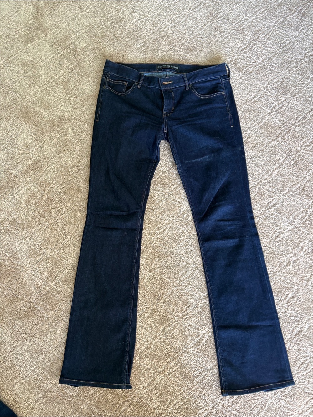 Express Dark Blue Flare Jeans